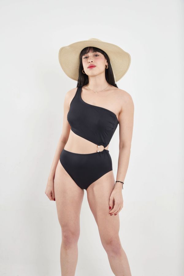 1P TRIKINI F805 Noir – Sleek & Stylish Black One-Piece Swimwear